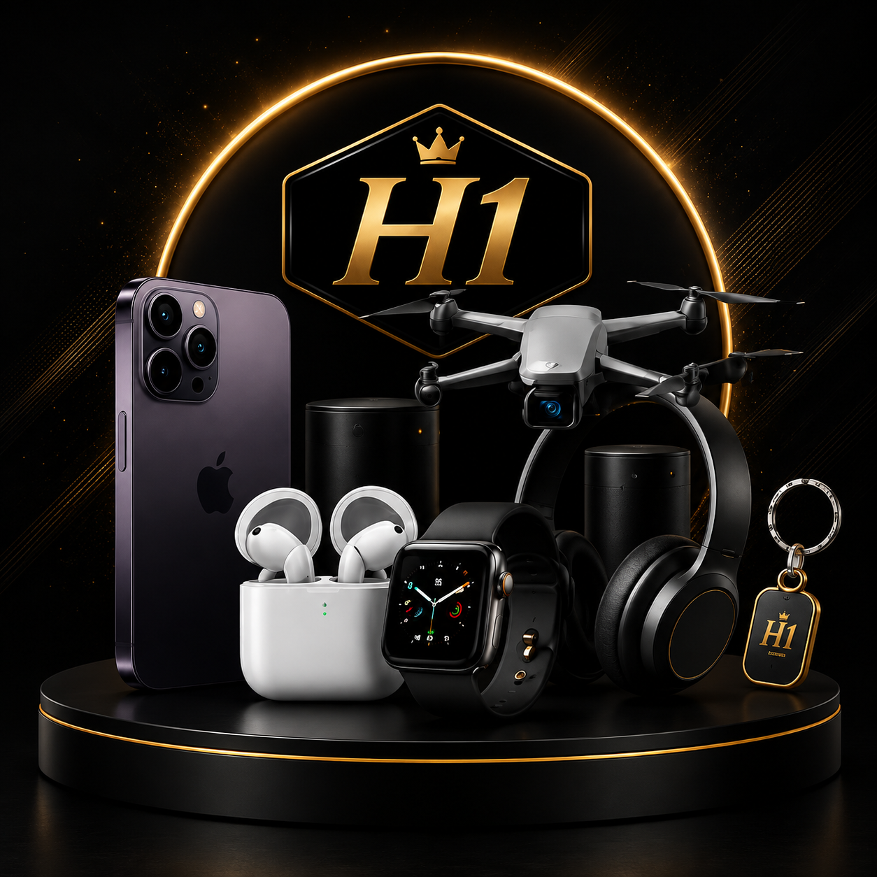 H1 store interior – mobiles and gadgets display